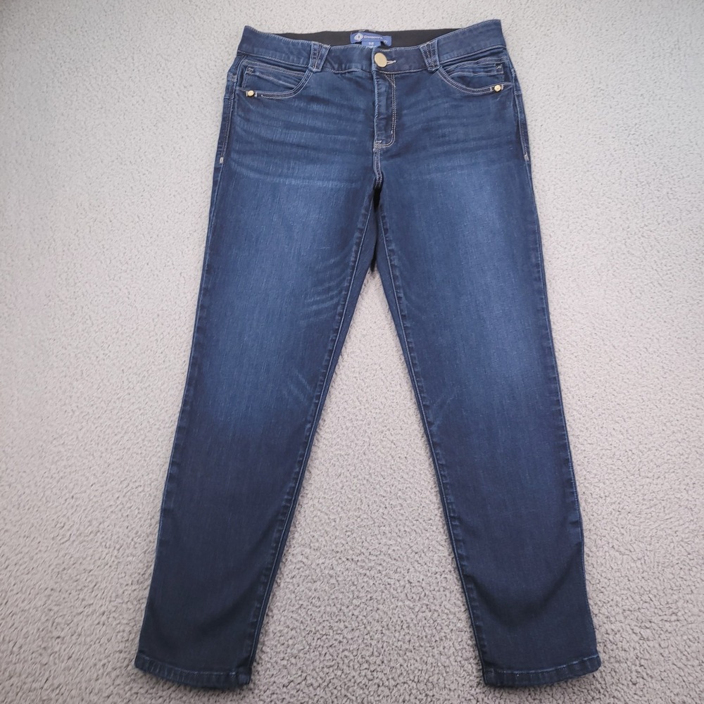 DEMOCRACY Jeans Size 12 Ankle Skimmer Indigo Wash "Ab" Solution Denim